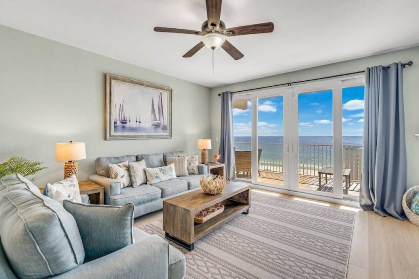 interior of a beach vacation rental in pcb florida